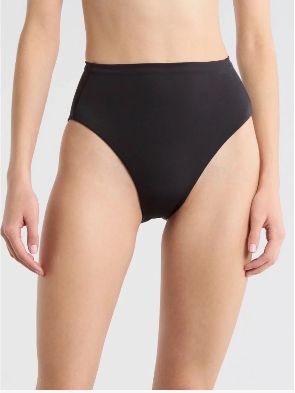 LEFT ON FRIDAY Hi Hi High Waist Bikini Bottoms High-Waist Black NWT